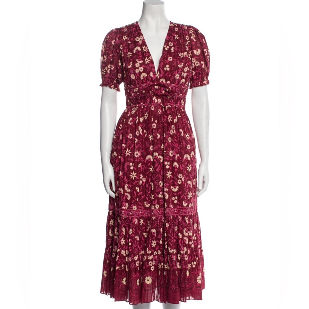 Ulla Johnson Floral Print Midi Dress